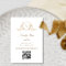 Formal Chic White and Gold Monogram QR Code RSVP