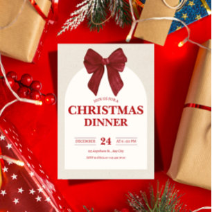 Formal Christmas Dinner Invitation Elegant Hld