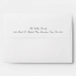 formal classic black white calligraphy address envelope