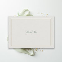 Formal Classic Green Elegant Frame Ecru Wedding