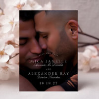 Formal Classic Light Grey Photo Save The Date