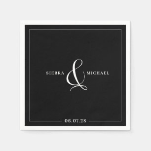 Formal Classic Personalized Anniversary or Wedding Napkin