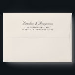 Formal Classic Script Elegant Return Address Ivory Envelope<br><div class="desc">Formal Classic Traditional Script Elegant Wedding Return Address Envelope in Ivory</div>