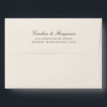 Formal Classic Script Elegant Return Address Ivory Envelope<br><div class="desc">Formal Classic Traditional Script Elegant Wedding Return Address Envelope in Ivory</div>