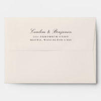Formal Classic Script Elegant Return Address Ivory