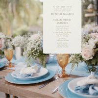 Formal Cream Gold Text Two Venue Bride Parents