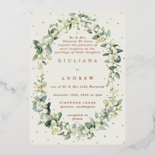 Formal Cream Snowberry+Eucalyptus Winter Wedding