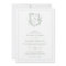 Formal Crest Sage Green Monogram Wedding