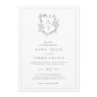 Formal Crest Sage Green Monogram Wedding
