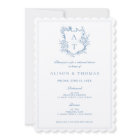 Formal Crest Vibrant Blue Rehearsal Dinner