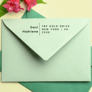 Formal Custom Name  Return Address Rubber  Stamp