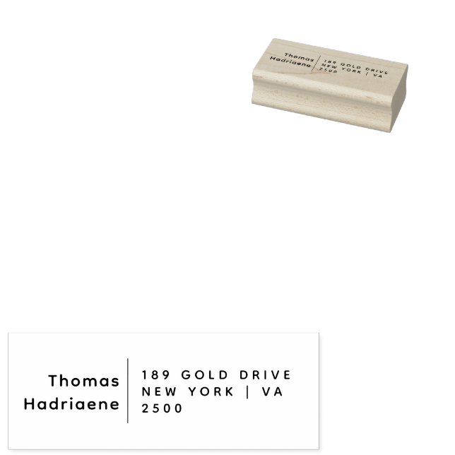 Formal Custom Name  Return Address Rubber  Stamp (Stamped)