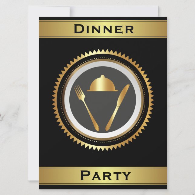 Formal Dinner Party Invitation Template (Front)