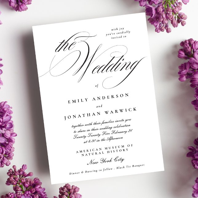 Formal Elegant Calligraphy Tuxedo The Wedding Invitation (Creator Uploaded)