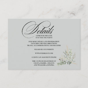Formal Elegant Enclosure Card Details