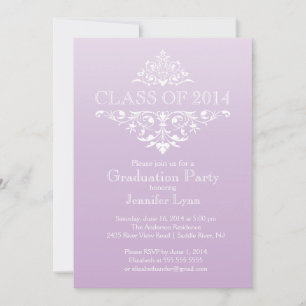 Formal Elegant Flourish Graduation Party Invitation