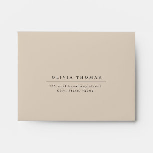 Formal elegant minimalist wedding RSVP Envelope