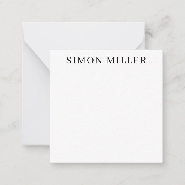 Formal Elegant Professional Classic Simple Black Card (Front)