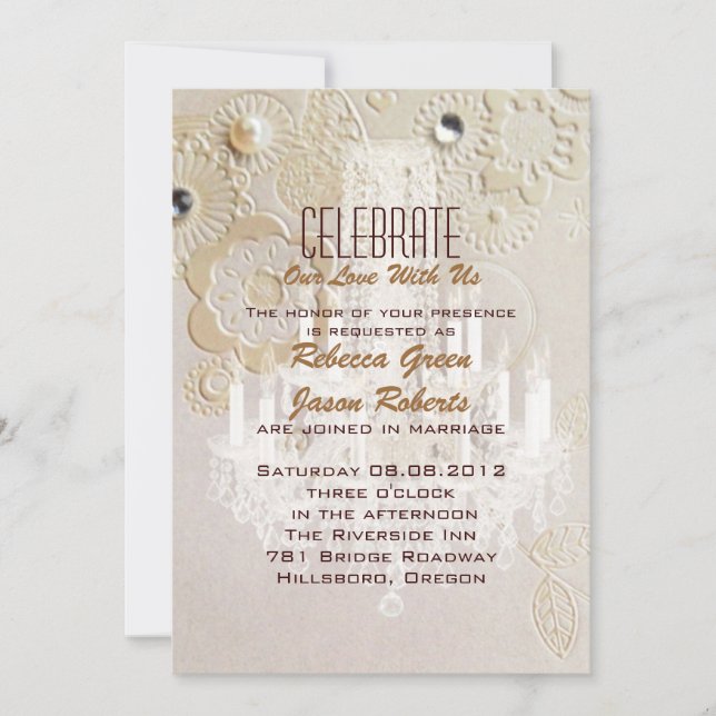 Formal elegant swirls paris vintage wedding invitation (Front)