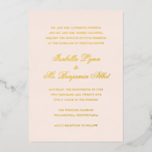 Formal Elegant Traditional Gold Blush Pink Wedding