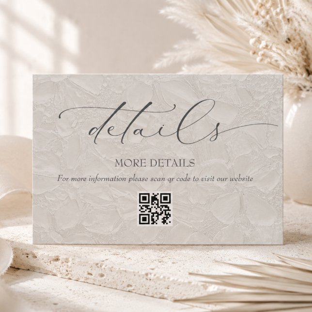Formal Elegant Wedding Details Enclosure Card (Creator Uploaded)