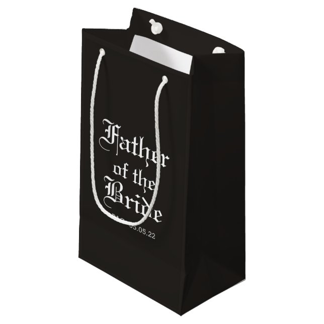 Formal Father of the Bride Small Gift Bag (Front Angled)