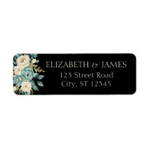 Formal Floral Personalized Return Address Labels