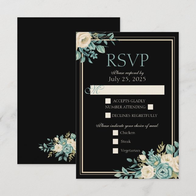 Formal Floral Response Card (Front/Back)