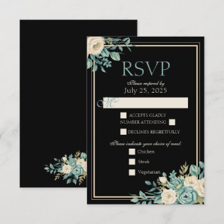 Formal Floral Response Card