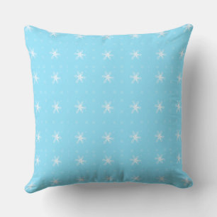 Formal Floral Square Conundrum Baby Blue Throw Pillow
