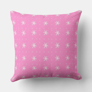 Formal Floral Square Conundrum Pink Throw Pillow