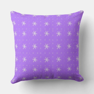 Formal Floral Square Conundrum Purple Throw Pillow