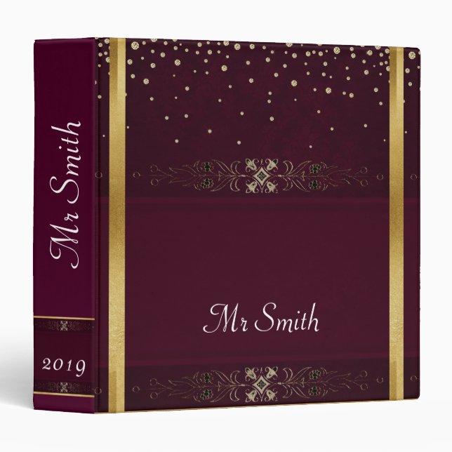 Formal Gold on Purple Background Binder (Front/Spine)