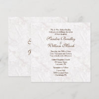 Formal Granite Look Wedding Invitation