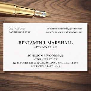 Formal Law Office Legal Business Card Template