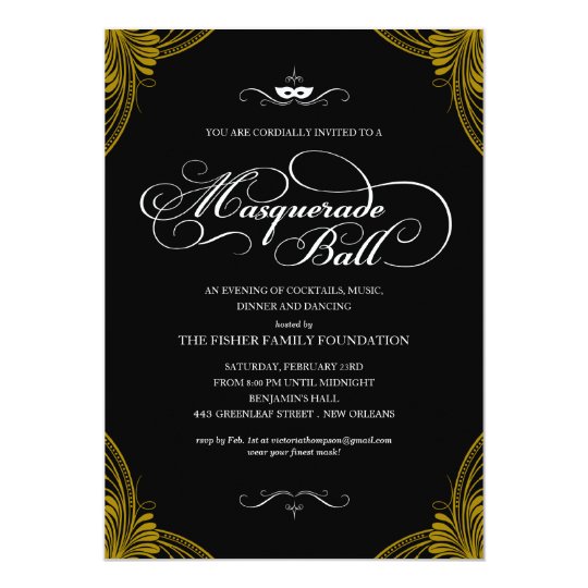 Masquerade Prom Invitations 2