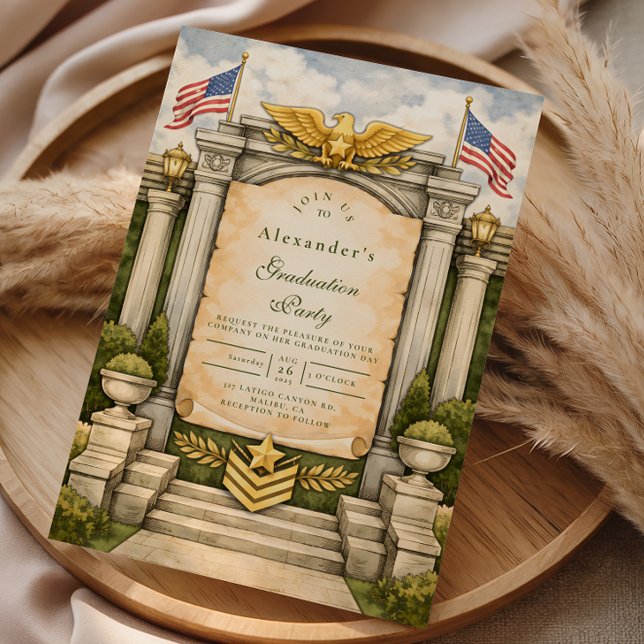 Formal Military Graduation Celebration Invitation (Creator Uploaded)