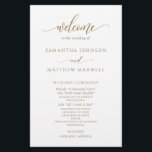 Formal, Modern Calligraphy Gold Wedding Program<br><div class="desc">Elegant Wedding program with beautiful modern hand written calligraphy in golden hues. Simple and modern style. Traditional wording with song names in italic. Ability to make text changes and adjustments by selecting customize further and using the designing tool. Front with wedding ceremony details, back with wedding party names and thank...</div>
