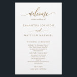 Formal, Modern Calligraphy Gold Wedding Program<br><div class="desc">Elegant Wedding program with beautiful modern hand written calligraphy in golden hues. Simple and modern style. Traditional wording with song names in italic. Ability to make text changes and adjustments by selecting customize further and using the designing tool. Front with wedding ceremony details, back with wedding party names and thank...</div>
