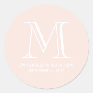 Formal Monogram Wedding Favour Label