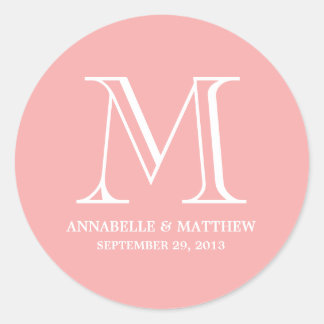 Formal Monogram Wedding Favour Label