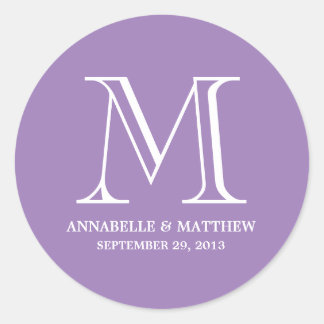 Formal Monogram Wedding Favour Label