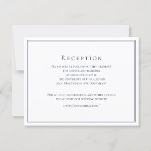 Formal Navy Details Card with Border