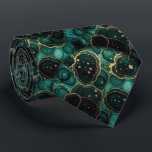 Formal Neck Tie | Marble Teal Blue & Gold<br><div class="desc">Elevate your look with this striking teal and gold marble alcohol ink necktie, designed to capture attention with its fluid, artistic elegance. Swirls of rich teal blend seamlessly with shimmering gold accents, creating a luxurious, one-of-a-kind marbled effect reminiscent of polished stone and flowing ink. The abstract design adds a modern,...</div>