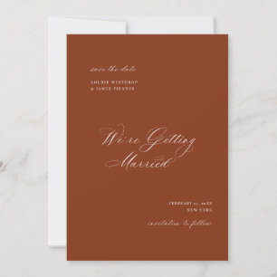 Formal Photo Save the Date Engagement Wedding Card