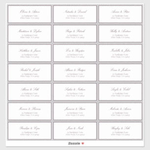 Formal Plum Classic Wedding Guest Address