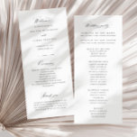 Formal Program Welcome Wedding Ceremony Card<br><div class="desc">Greet the guests at your wedding with our ceremony program featuring modern calligraphy. This item is part of our Goldie collection G100,  please shop our store for matching products.</div>