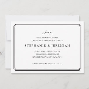 Formal Rehearsal Dinner Invitation