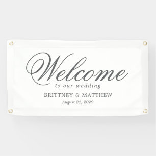 Formal Script Welcome Wedding Banner