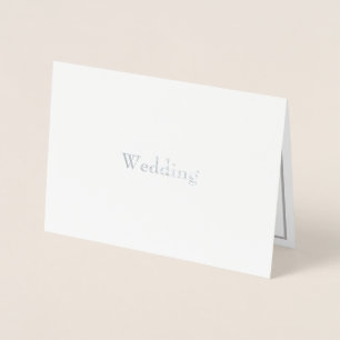 Formal Silver Foil Parents Wedding Invitation